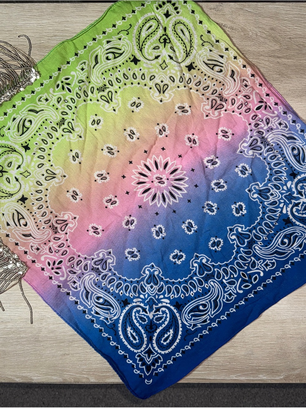 Multicolor Sequin Mini Dress with Bandana - Picture 11 of 13
